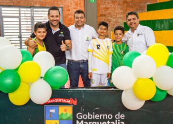 Gobernación de Caldas entregó obras de mejoramiento en escenarios deportivos de Marquetalia