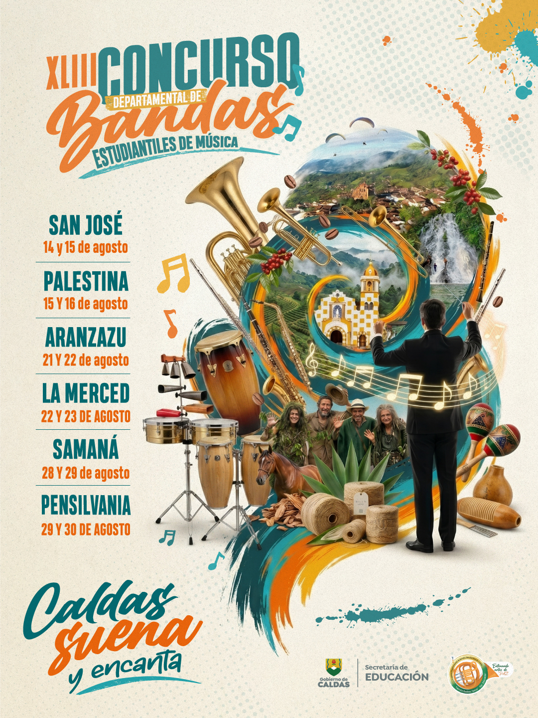La música estudiantil volverá a sonar en Caldas con el Concurso Departamental de Bandas ‘Hernán Bedoya Serna’ que se desarrollará en agosto - Es Caldas